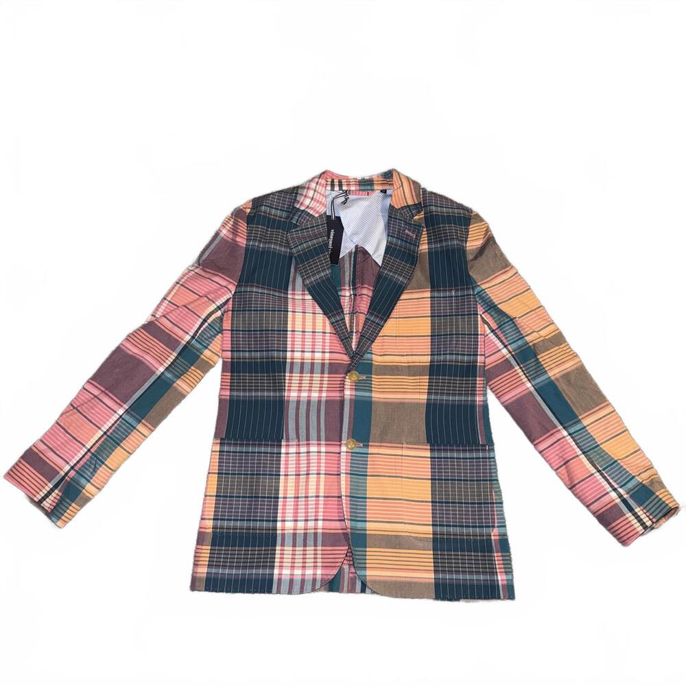 Vineyard Vines Multicolor Plaid Blazer Jacket boys Madras Blazer size 18 - Picture 2 of 9